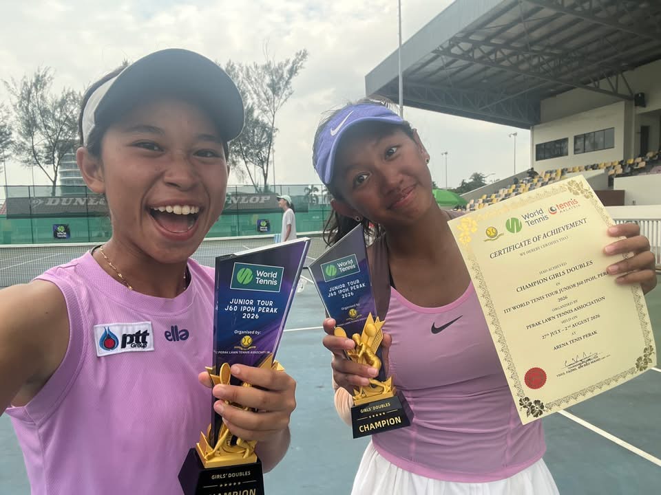 "โชติรินทร์" ฟอร์มเยี่ยม คว้าแชมป์คู่-เข้าชิงเดี่ยว ศึกเจ60 ที่มาเลเซีย